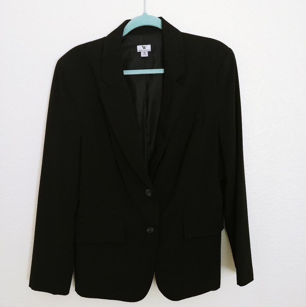 Women's Blazer Worthington Plus Size 18 Black